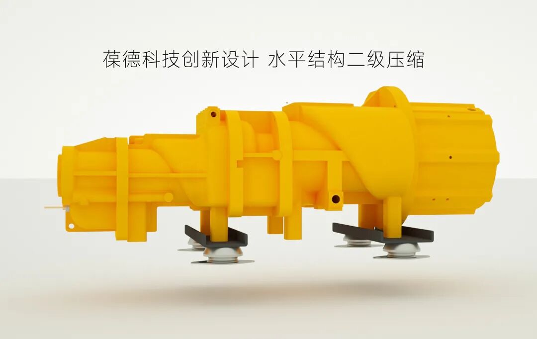 葆德EPM-II水平雙級壓縮空壓機主機結構圖